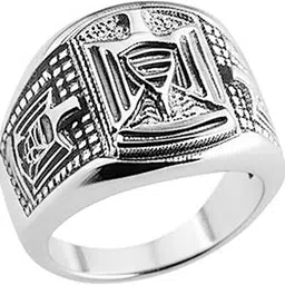 the men thing Royal Series - FALCRON SHIELD RING - Pure Stainless Steel Men’s Steel-Plated Ring – Statement Luxury Jewelry (Size : 19-21-24)-picture-28