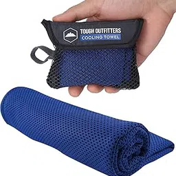 Cooling Towels - Sweat Rag & Towel for Gym, Workout, Running, Golf, Yoga - Head & Neck Cooling Wraps for Hot Weather - Neck Cooler for Quick Cool Down - Skin Cancer Foundation Recommended - Royal Blue-image-0