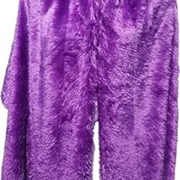 kosweem Girl's And Women's Woolen Fashionable Winter Wear Warm 4Sided Faux Fur Wrap Stole/Shawl(Purple)-picture-17