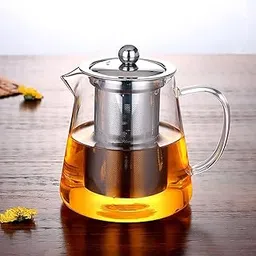 Jinelza Glass Round Kettle Teapot with Removable Infuser & Lid & Handle, Glass Tea Kettle Stovetop Safe, Great for Loose Leaf Tea, Blooming Tea, Tea Bags & Fruit Infused Water 750ML - 1 Pcs-picture-12