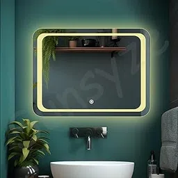Sunsyze LED Mirror for Bathroom Wall, Washbasin and Office, 18x24 inch Rectangle Mirror with LED/3 Color Light (Warm, White & Natural Light) Brightness Adjustable-picture-11