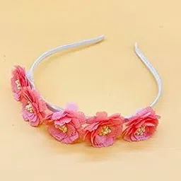 vinshbond Flower HairBand Head Band Hand Made Hair Band For Girls Women Pack-01, Color_Peach-picture-24
