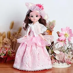 URM 12 Inch Princess Fashion Doll Toy for Girls – Beautiful Big Eye Doll with Long Hair, Random Dress, Moveable Hands & Legs, Pretend Play Toy, Birthday Gift for Kids, Collectible Doll (Pack of 1Pcs)-image-57