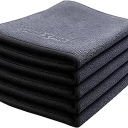 ShineXPro Microfiber Cleaning Cloth (5 Pack) - Soft 500 GSM Kitchen Cleaning Clothes - Highly Absorbent, Lint & Streak Free, Multipurpose Microfiber Cloth 20x30cm - Microfiber Cleaning Cloth for Bike-image-79