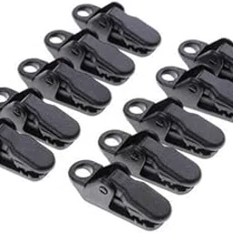 BNF® PVC Tie Down Emergency Awning Set Tarp Clip Tent Clamp Black | 10X10 Pieces, High Strength Lightweight Clips for Outdoor, Hiking, Mountaineering, Survival & Home Use | Durable Ready-To-Use Clamps-image-45