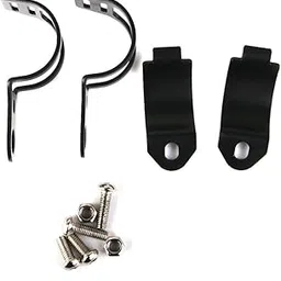 The Style Sutra Black Motorcycle Turn Signal Light Mount Brackets Fork Ear Clamps for Harley|Other Lighting Parts|As Per Description image 1