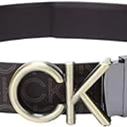 calvin klein Logo Brown Leather Reversible Belt-picture-13