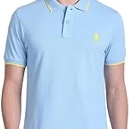 u.s. polo assn. Men's Tipped Collar Pure Cotton Slim Fit Polo Shirt-picture-28