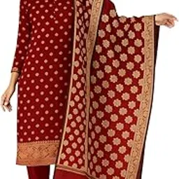 shreemaa creations Banarasi Women's Ustitched Suit Material With Dupatta-picture-52