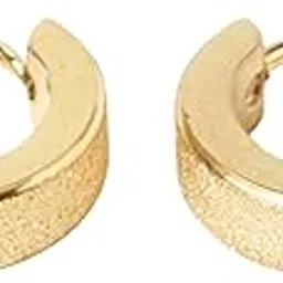 salty alpha Anti Tarnish Modern You Earrings for Men | Ear Hoop for Man | Stylish Fashion Jewellery Accessories for Boys | Minimal Jewelry | Ideal for Gifting image 1