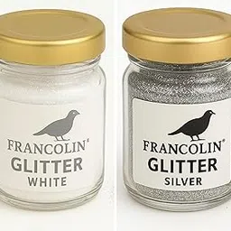 Francolin Glitter | White & Silver | Resin Art | Glitter – Shimmer for Epoxy, Tumblers, Slime & Nail Art – Cosmetic Grade – 20gx2-image-10