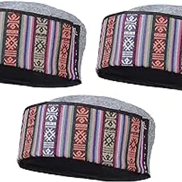 G3E Men's Round Cap Himachali Printed Pack of 3 (Multicolor;Free Size)-image-60