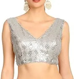 soch Womens Sequinned Embellished Georgette Padded Blouse-picture-53