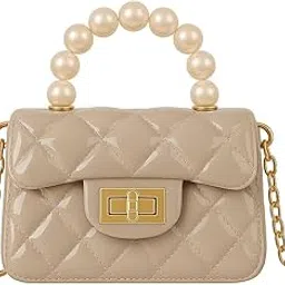 BuyBerry Mini Silicone Sling Bag with Blinking Lights for Kids & Women | Light Jelly Purse | Cute Small Crossbody Handbag with Pearl Handle | Trendy-picture-30