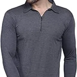 v3squared Men's Cotton Blend Full Sleeve Regular Polo Neck T-Shirt for Men-picture-47