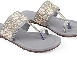Women's Fancy Embroidered Slippers Slip-On Flat Ethnic Footwear Comfortable Casual Flats-picture-50