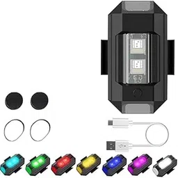 Wyuwing - Airplane Light Waterproof Universal Warning Signal Blinker Led Strobe Rechargeable Safety Light for Bike Motorcycles Cars Bicycle Drones Helmet - 1-picture-26