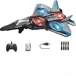RC Drone Airplane Fighter Jet Toy Plane, Remote Control, Light Effects, 360° Flip Stunts, Kids Toy (Green)-picture-14