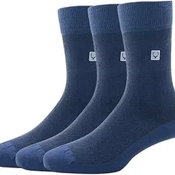 allen solly Men'S Cotton Full Length Socks (Pack Of 3) - Denim-picture-25