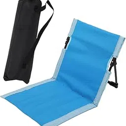 TRENDIVIBE Outdoor Beach Lounger Compact Foldable Beach Mat for Hiking Barbecue Fishing Deep Blue-image-9