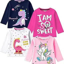 kuchipoo Baby Girl Full Sleeves Regular Fit Cotton T-Shirt-picture-34