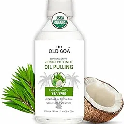 MOGO Oldgoa Oil Pulling Cold Pressed Virgin Coconut Oil|Ayurvedic Mouthwash|For Healthy Teeth&Gums,Bad Breath,Healthier Oral Hygiene,Teeth Whitening,Fresh Breath|Tea Tree|200Ml-picture-29