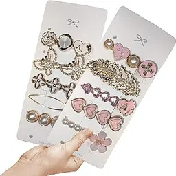 TEMPERIA (1 Pack - 5 Clips) Hair Accessories for Women & Girls -Latest Korean Style Fancy Hair Clips, Clutcher & Pins - Stylish & Cute Birthday Gift Items Metal Hairclip (Random Colors & Designs) (MN03)-image-26