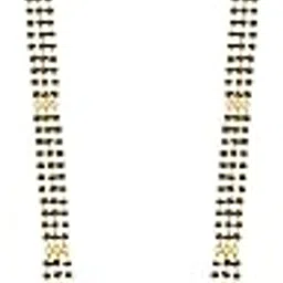 meenaz Mangalsutra For Women Girls Ladies Temple South Indian Traditional 1 Gram Gold Stylish Maharashtrian Long Double Chain Wati Mangal sutra Pendant Tanmaniya Black golden Nallapusalu Chains-790-picture-31