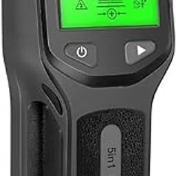 MERISHOPP 5 in 1 Stud Finder Wood Metal Pipe Wire Wall Sensor Scanner LCD Detector Black-image-16