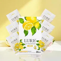LURE Gel Pocket Air Freshener For Bathroom, Toilet, Home | Germ Protection | Last Upto 30 Days - Lemon 10 Gm (Pack Of 6)-picture-12
