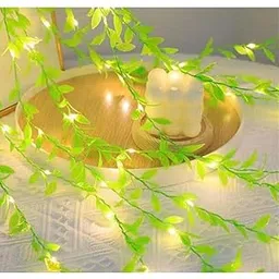 Artificial Leaf Curtain Lights – 200 LED Warm White Fairy String Lights, 3x1m, 8 Lighting Modes for Home, Wedding, Party, Diwali, Christmas & Festival Decoration(Pack-1)-picture-59