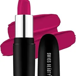 Swiss Beauty Pure Matte Creamy Lipstick | Non-drying, Highly pigmented Lipstick | Shade- Velvet Maroon, 3.8gm|-image-55
