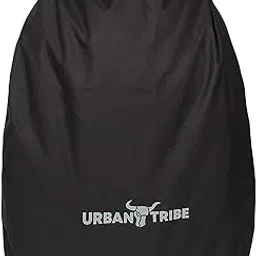 Urban Tribe Absorber – Anti Fungal and Anti Microbial Waterproof White Backpack Rain Cover/Dust Protector with Pouch (Black) image 1