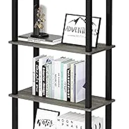 Star Work Standing Floor 4 Tier Rack Wall Shelf For Living Bed Room Home Office| Display Organizer With Utility Storage For Home Décor (H-3.7 Feet|W-2 Feet|D-1 Feet) - Engineered Wood-image-44