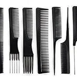 RKPM HOMES Stylists Professional Variety Pack Styling Comb Set Great for All Hair Types and Styles (Black) -10 Pieces-picture-37