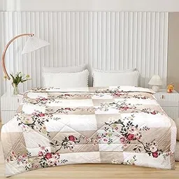 300 GSM Reversible AC Comforter/Blanket/Quilt/Duvets for Summer Double Size Bed (229 X 229 cm,Vacuum Packed-Brown Beige)-picture-19