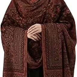 pashmoda Women Kashmiri Royal Paisley Design Jamawar Shawl, Jacquard Shawls (Size: 101 X 203 CM)-picture-53