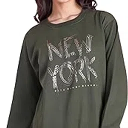 mack jonney Women Regular Fit Fleece ||Round Neck Printed||Sweatshirt-M3763-picture-14