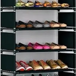 CMerchants Smart Buy Home Utility Portable Space Saving 6 Layer Shoe Rack Side Shelf Organizer Stand Black-picture-31