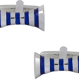zivom Glossy Blue Enamel Ribbon Silver Office Formal Shirt Blazer Cufflink Pair Men Gift Box-picture-34