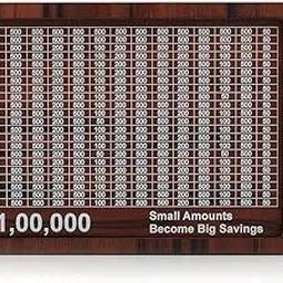 GPSS4 Wooden Piggy Bank for Kids & Adults, Savings Box, Mini Bank, Donation Box, Smart Money Box, Wooden Coin Box, Money Saver, Piggy Bank with Numbers 1.2Lacks Goal from ETrade-picture-28