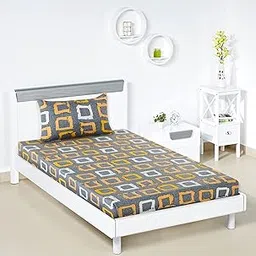 Amazon Brand - Solimo Polycotton Jazzy Hues Single Bedsheet with 1 Pillow Cover,Multicolor,95 GSM,144 TC-image-18