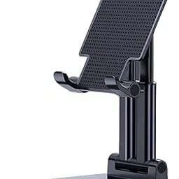 KolorFish Desktop Mobile Phone Stand + Tablet Stand, Mobile Holder, Adjustable & Foldable Mobile Stand, Aluminium Stand for Mobile Phone and Tablet (Up to 15.6 inch) (Black)-image-23