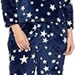 Women's Printed Full Sleeve Round Neck/V-Neck Top and Pajama Pants with Pockets-image-8