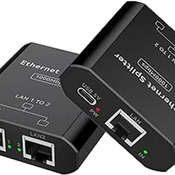 PVBCTCSID Ethernet Splitter 1 to 2 1000Mbps High Speed Network Splitter for Computers Hubs Routers Boxes Digital TV-picture-56