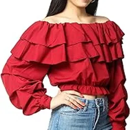 Emeris Women's Off Shoulder Crepe Top-picture-25