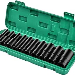 Harboan 10 Pieces 1/2-Inch Square Drive 78mm Deep Impact Socket Hex Set, 6-Point Standard Metric Sizes CR-V Steel 10mm to 24mm-image-83