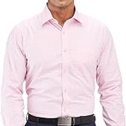 raymond Men Slim Fit Checks Pattern Pure Cotton Semi Cutaway Collar Formal Shirt-picture-34