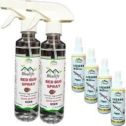 Bhulife Organic Bedbug Killer Spray & Lizard Repellent Spray Combo | Natural Products| 200MLx2+100MLx4-image-84