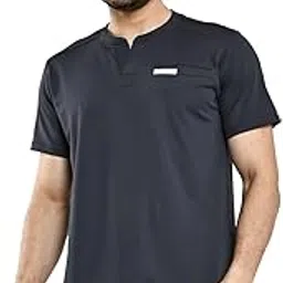 Thermaissance Men's Smart Crew-Neck Scrub Top - U.S. Military Grade Antimicrobial Protection - TGA Approved - Wicks Moisture - Highly Breathable - Superior Thermoregulation (Monument Grey, M)-picture-40